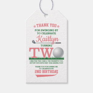 Golf PAR-T-SHIRT 2e verjaardag Cadeaulabel