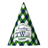 Golf PAR-T-SHIRT 2e verjaardag Feesthoedjes (Voorkant)