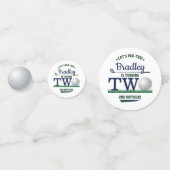 Golf PAR-T-SHIRT 2e verjaardag Foto Confetti (Voorkanten)