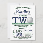 Golf PAR-T-SHIRT 2e verjaardag Kaart (Voorkant)