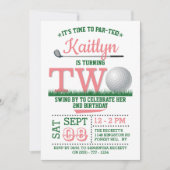 Golf PAR-T-SHIRT 2e verjaardag Kaart (Voorkant)