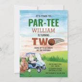 Golf PAR-T-SHIRT 2e verjaardag Kaart (Voorkant)