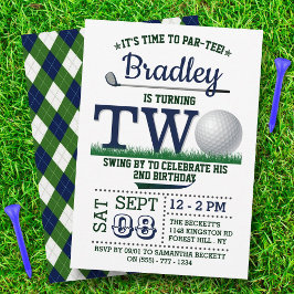 Golf PAR-T-SHIRT 2e verjaardag Kaart