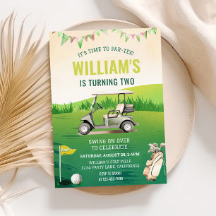 Golf PAR-T-SHIRT 2e verjaardag Kaart