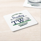 Golf PAR-T-SHIRT 2e verjaardag Kartonnen Onderzetters (Schuin)