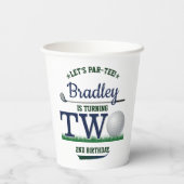 Golf PAR-T-SHIRT 2e verjaardag Papieren Bekers (Achterkant)