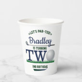 Golf PAR-T-SHIRT 2e verjaardag Papieren Bekers (Voorkant)