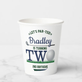 Golf PAR-T-SHIRT 2e verjaardag Papieren Bekers