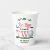Golf PAR-T-SHIRT 2e verjaardag Papieren Bekers (Voorkant)