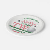 Golf PAR-T-SHIRT 2e verjaardag Papieren Bordje (Gekanteld)