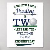 Golf PAR-T-SHIRT 2e verjaardag Poster (Voorkant)