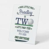 Golf PAR-T-SHIRT 2e verjaardag Reclamebord Met Voetstuk (Voorkant)