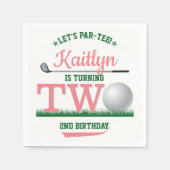 Golf PAR-T-SHIRT 2e verjaardag Servet (Voorkant)