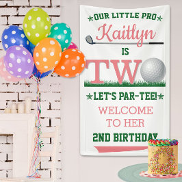 Golf PAR-T-SHIRT 2e verjaardag Spandoek