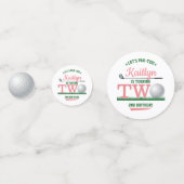 Golf PAR-T-SHIRT 2e Verjaardagsfoto Confetti (Voorkanten)