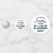 Golf PAR-T-SHIRT 4e geboortedag foto Confetti (Voorkanten)