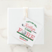 Golf PAR-T-SHIRT 4e verjaardag Bedankjes Labels (In situ)