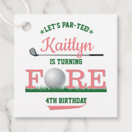 Golf PAR-T-SHIRT 4e verjaardag Bedankjes Labels