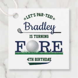 Golf PAR-T-SHIRT 4e verjaardag Bedankjes Labels