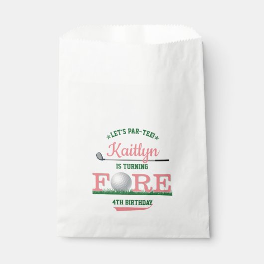 Golf PAR-T-SHIRT 4e verjaardag Bedankzakje (Voorkant)