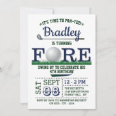 Golf PAR-T-SHIRT 4e verjaardag Kaart (Voorkant)