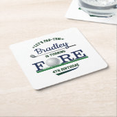 Golf PAR-T-SHIRT 4e verjaardag Kartonnen Onderzetters (Schuin)