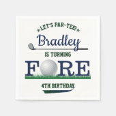 Golf PAR-T-SHIRT 4e verjaardag Servet (Voorkant)