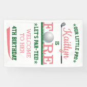 Golf PAR-T-SHIRT 4e verjaardag Spandoek (Horizontaal)