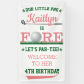 Golf PAR-T-SHIRT 4e verjaardag Spandoek (Verticaal)