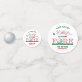 Golf PAR-T-SHIRT 4e Verjaardagsfoto Confetti (Voorkanten)