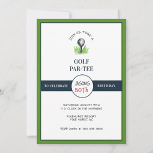 Golf PAR - T-SHIRT Birthday party Kaart