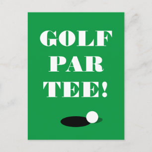 Golf Par T-shirt Briefkaart sjabloon voor clubpart