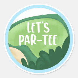 Golf Par-T-shirt Cupcake Boy Birthday Hole in One Ronde Sticker