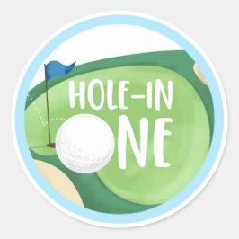 Golf Par-T-shirt Cupcake Boy Birthday Hole in One Ronde Sticker