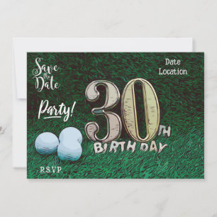 Golf Par t-shirt feest 30e Verjaardag naar golfer Kaart
