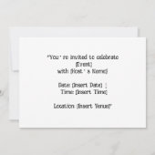 Golf Par t-shirt feest 30e Verjaardag naar golfer Kaart (Achterkant)