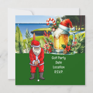Golf Par t-shirt feest Kerstman Kerst Hawaï Save The Date