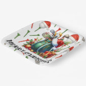 Golf Par t-shirt feest Santa Hat Kerst grappig Papieren Bordje (Gebogen)