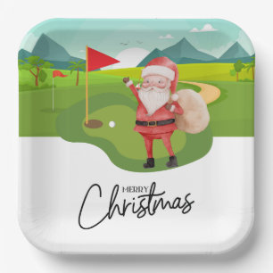 Golf Par t-shirt feestje Sinterklaas Kerstfeest Papieren Bordje