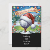 Golf Par t-shirt Golfer Kerstfeest Kaart (Voorkant)
