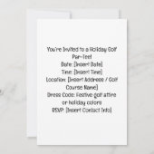 Golf Par t-shirt Golfer Kerstfeest Kaart (Achterkant)