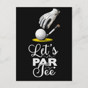Golf par t-shirt golfer partij opslaan van de datu briefkaart