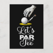 Golf par t-shirt golfer partij opslaan van de datu briefkaart (Voorkant)