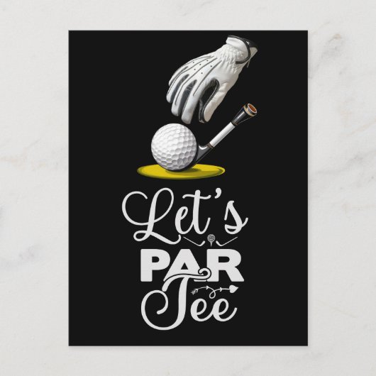 Golf par t-shirt golfer partij opslaan van de datu briefkaart (Voorkant)
