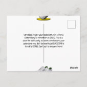 Golf par t-shirt golfer partij opslaan van de datu briefkaart (Achterkant)