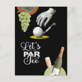 Golf par t-shirt golfer partij opslaan van de datu briefkaart (Voorkant)