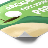 Golf Par-T-shirt Hole in One Boy Birthday Blue Wel Poster (Hoek)