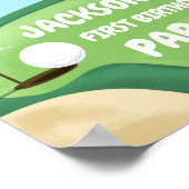 Golf Par-T-shirt Hole in One Boy Birthday Blue Wel Poster (Hoek)