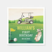 Golf Par-T-shirt Hole in One Boy Verjaardag Servet (Voorkant)
