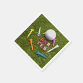 Golf Par T-shirt met kleurrijk t-shirt feest Servet (Hoek)